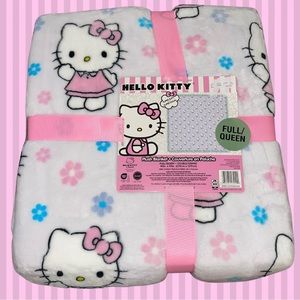 💜2024 Hello Kitty® by Sanrio® Spring Plush Blanket💜 Viral on TikTok FULL/QUEEN